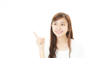 Portrait of a young woman isolated on white background